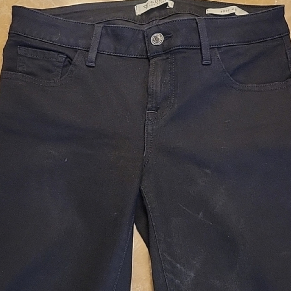 Guess Los Angeles Black Mid-rise Bootcut Jeans,  Sz 27